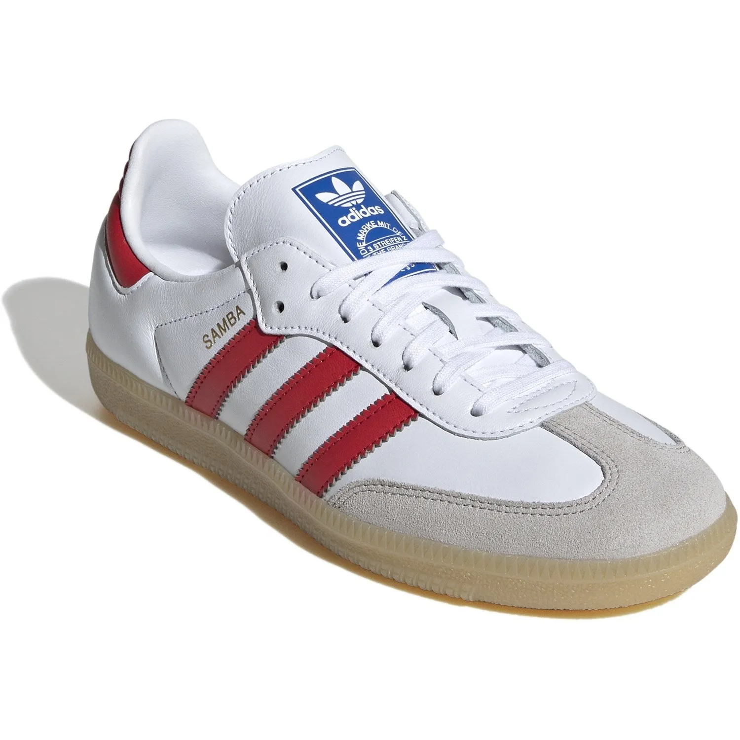 adidas Originals Cloud White/Collegiate Red/Gum Samba Og J Sneakers