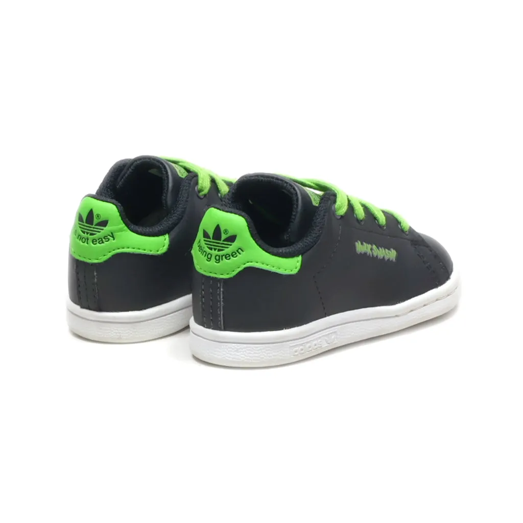 Adidas Stan Smith Sneakers Leather Black Colour For Kids