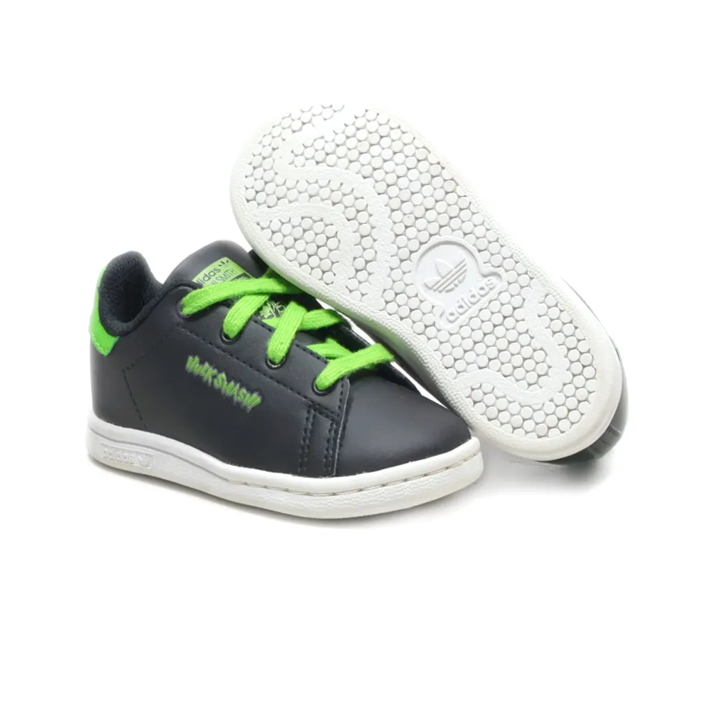 Adidas Stan Smith Sneakers Leather Black Colour For Kids