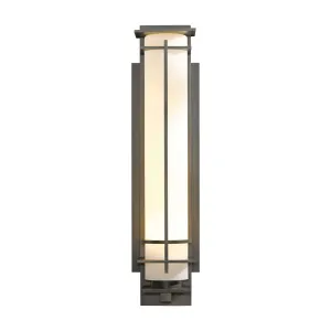 After Hours Large Outdoor Sconce 1-Light Opal Glass (GG) in Coastal Dark Smoke