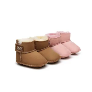 Australian Shepherd® Erin Australian Sheepskin Baby Booties Cradle