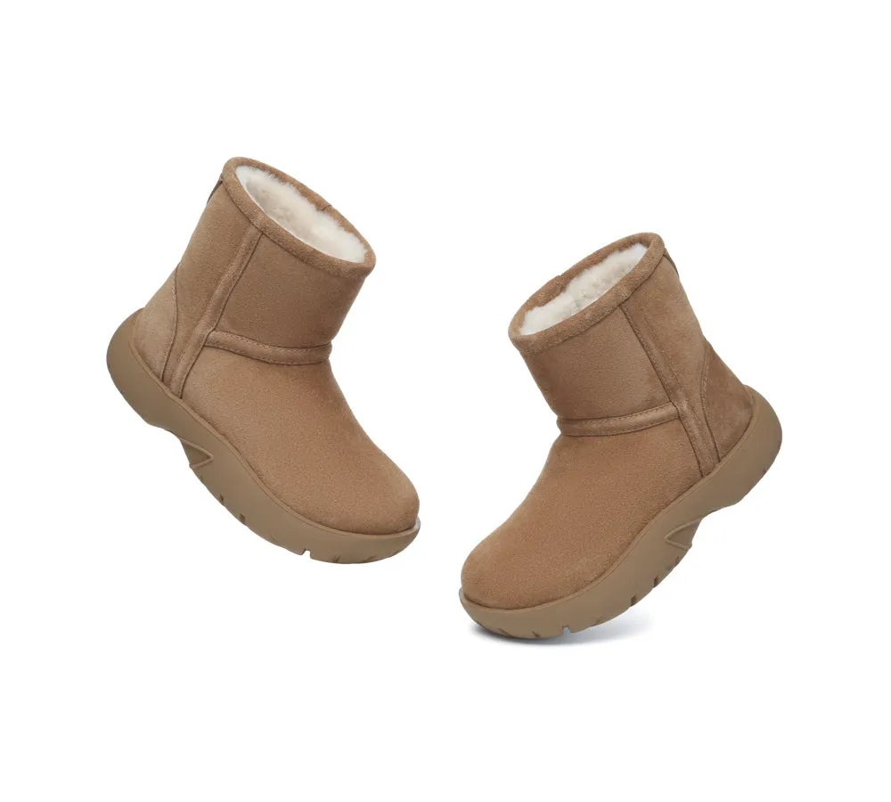 AUSTRALIAN SHEPHERD® UGG Boots Sheepskin Wool Mid Calf Chunky Short Classic Salma