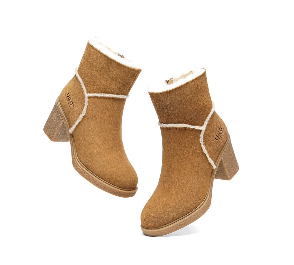 AUSTRALIAN SHEPHERD® UGG Boots Women Sheepskin Wool Heel Betta