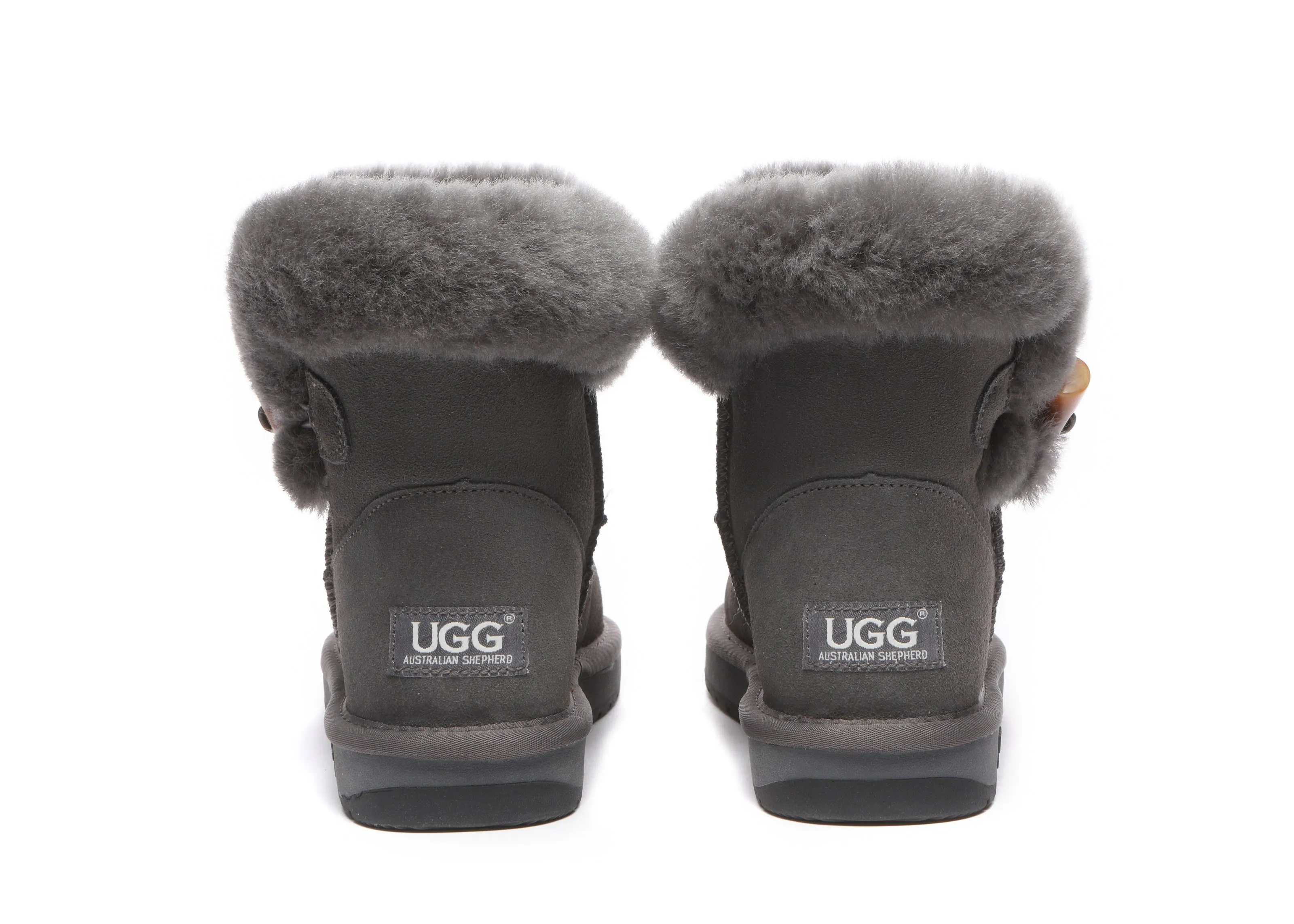 AUSTRALIAN SHEPHERD® UGG Boots Women Sheepskin Wool Horn Toggle Closure Mini Tiara