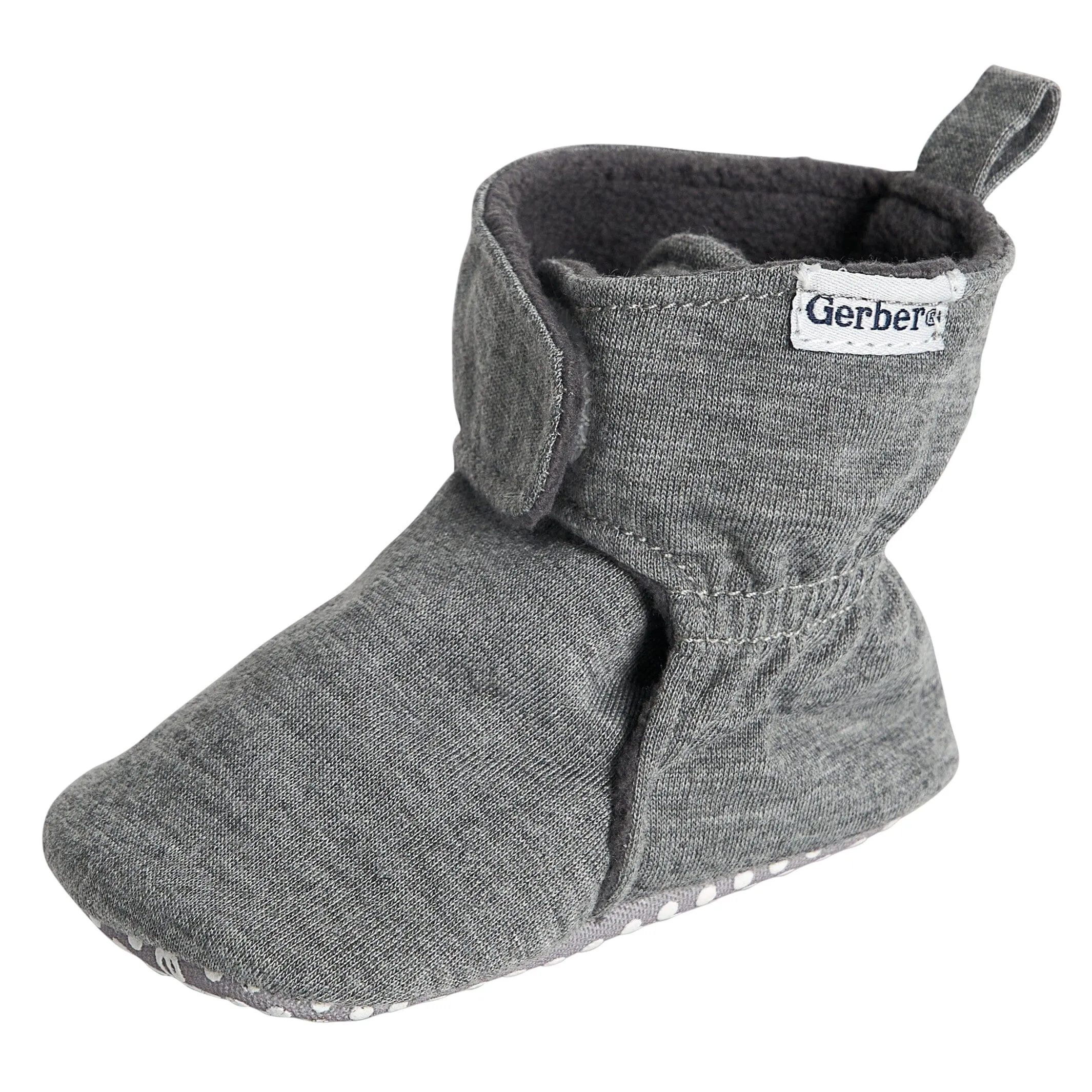 Baby Neutral Heather Gray Soft Booties