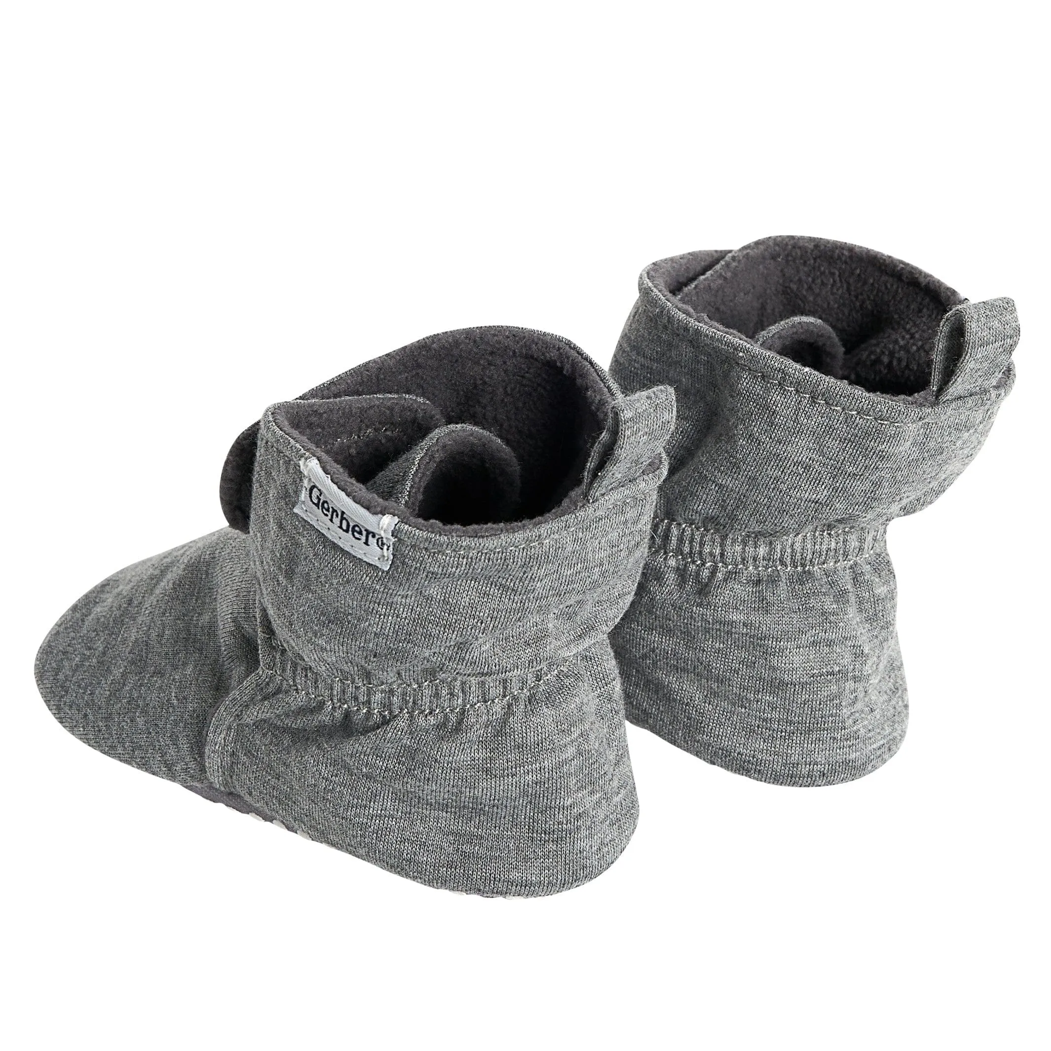 Baby Neutral Heather Gray Soft Booties