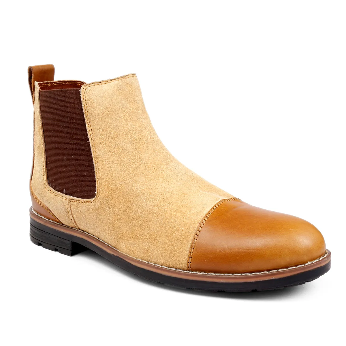 Bacca Bucci Genuine Smooth Leather Suede Boots | Chelsea Boots high end Urban Fashion