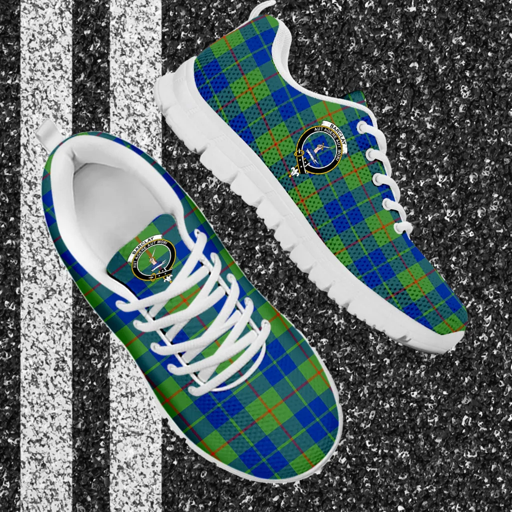 Barclay Hunting Ancient Tartan Sneakers with Family Crest