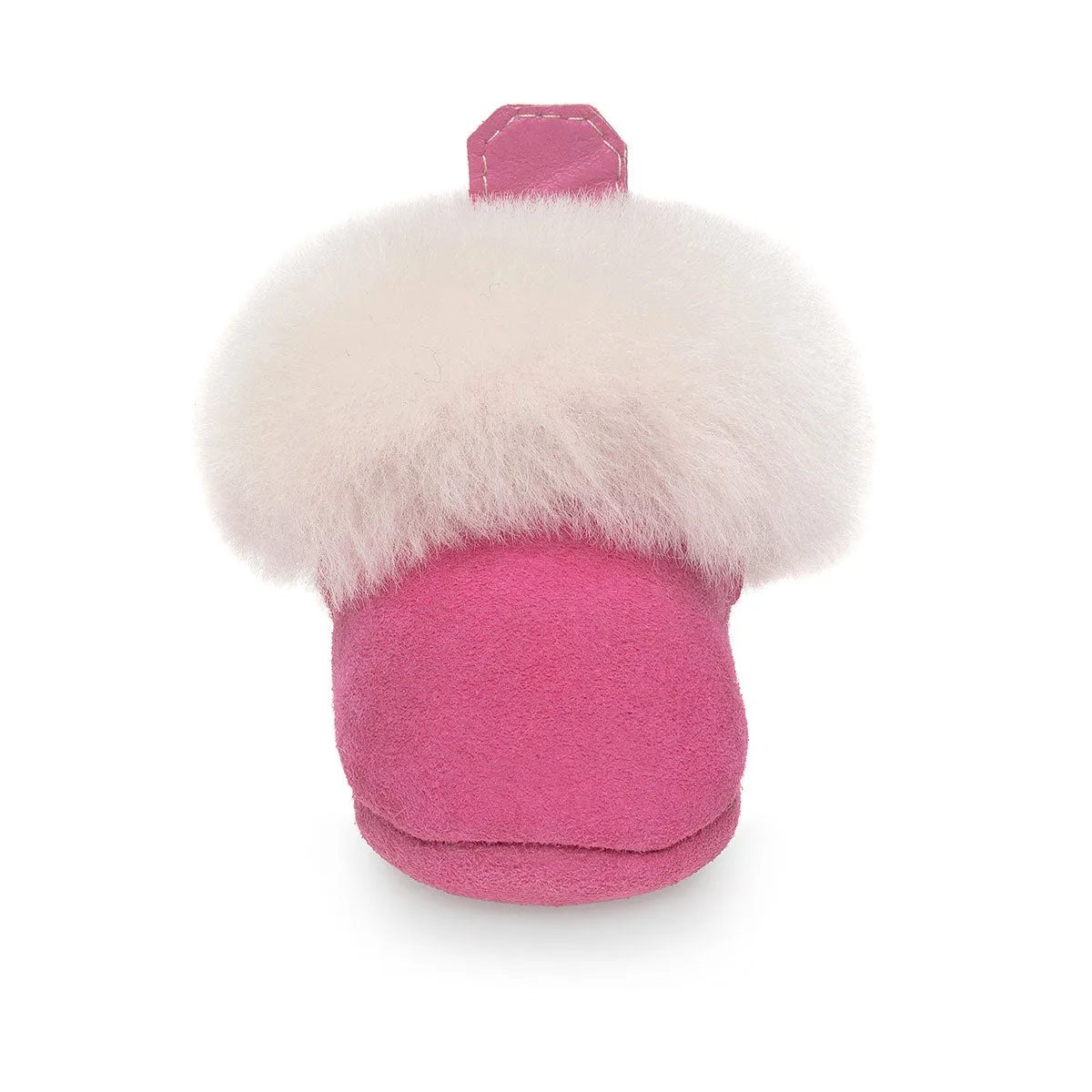 Barra Hand-Stitched Sheepskin Baby Booties - Pink