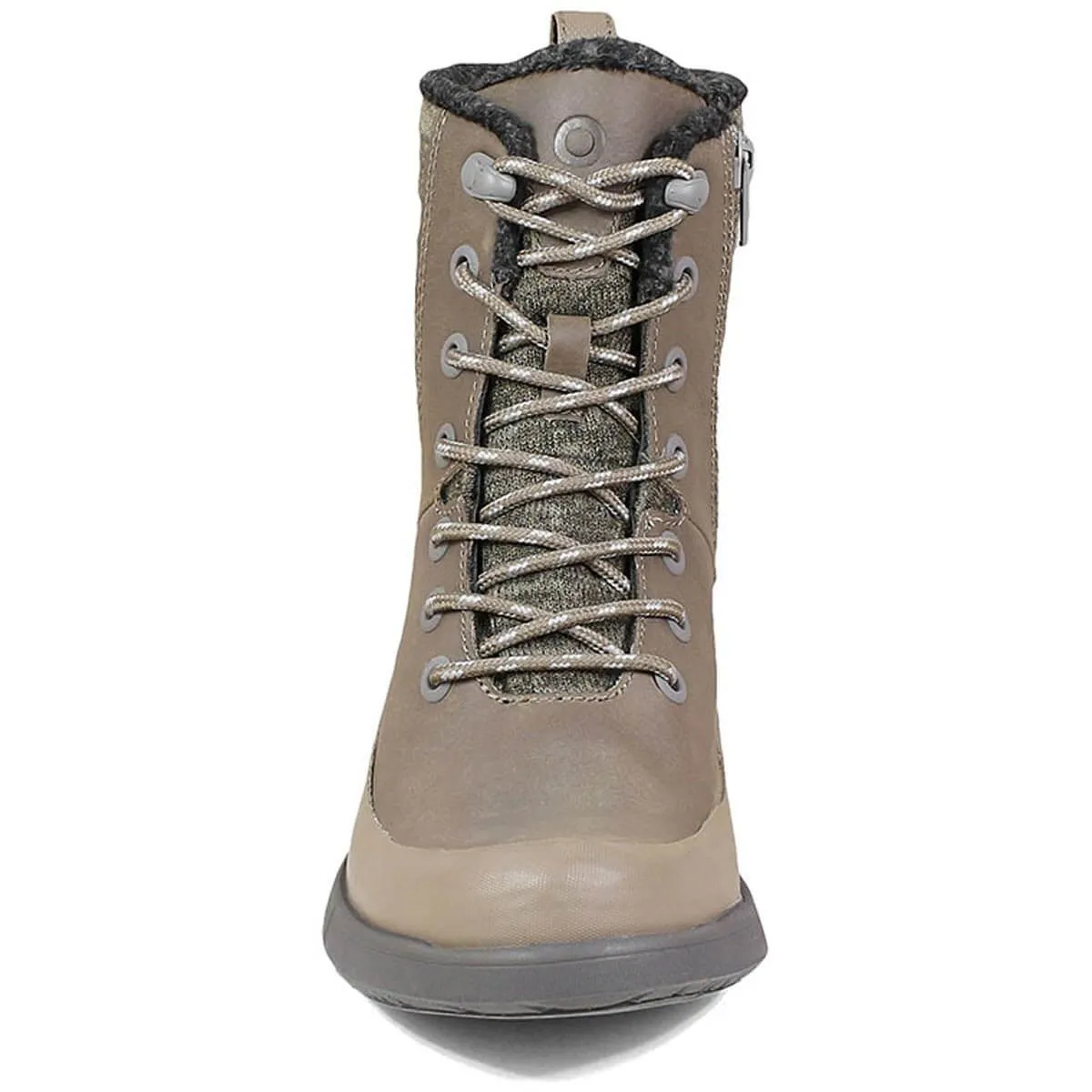 Bogs Women's Boots - Freedom Lace Waterproof Leather, Taupe - Size 7 | 72412-260-070