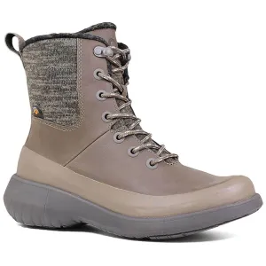 Bogs Women's Boots - Freedom Lace Waterproof Leather, Taupe - Size 7 | 72412-260-070