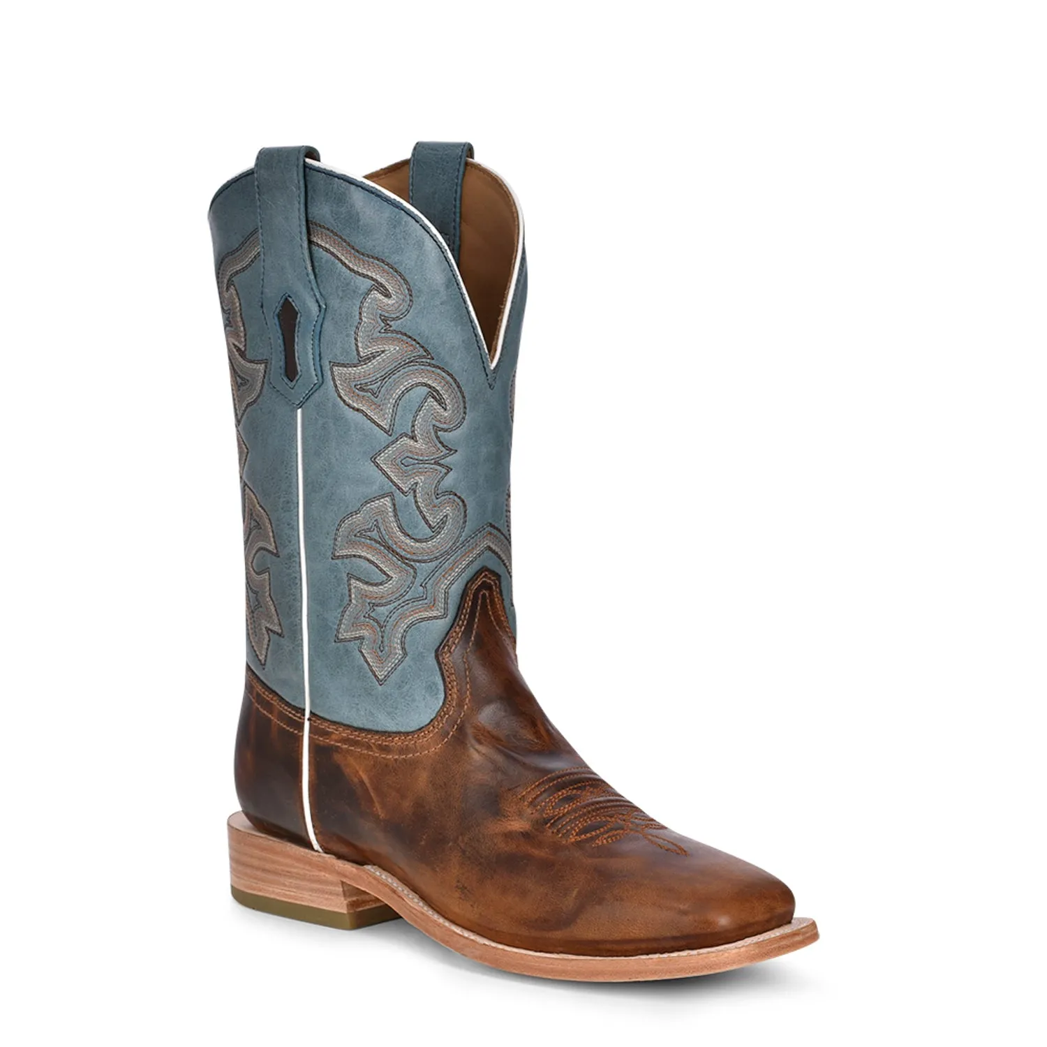 Corral Mens Western Cowboy Boots Leather Blue/Tan