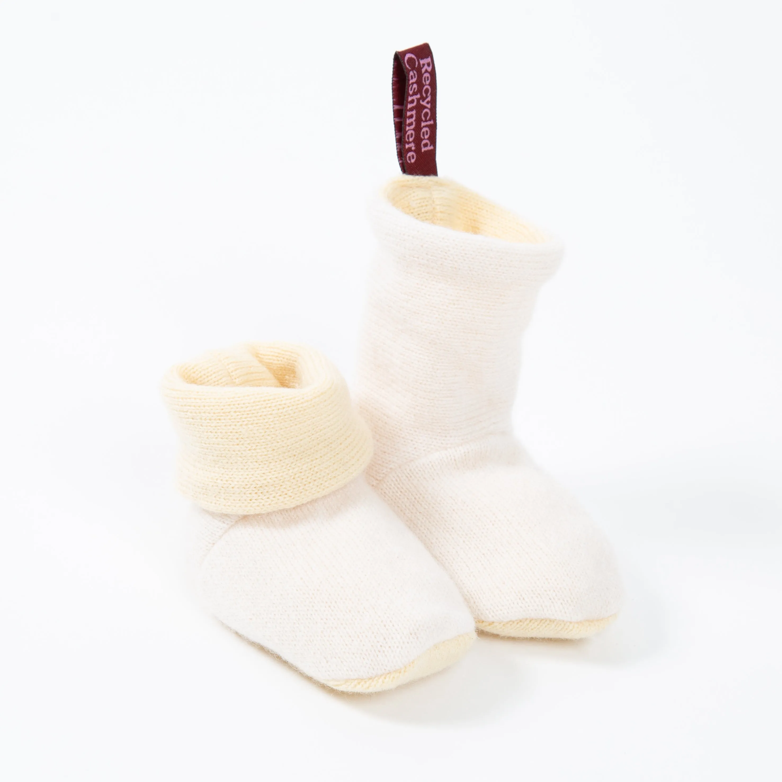 Custard Crumble Cashmere Baby Booties