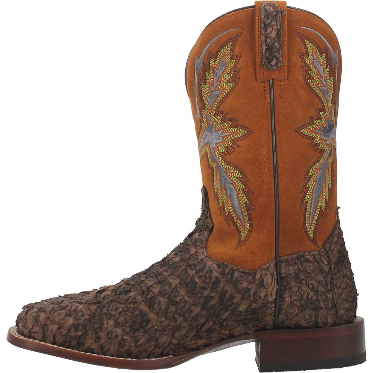 Dan Post Mens Dorsal Cowboy Boots Fish Foot Tobacco