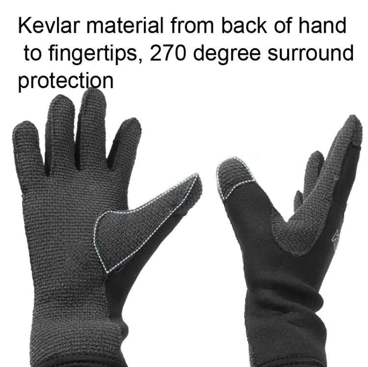 DIVESTAR 5mm Non-slip Wear-resistant Gloves Stab-resistant Diving Gloves, Size: XL