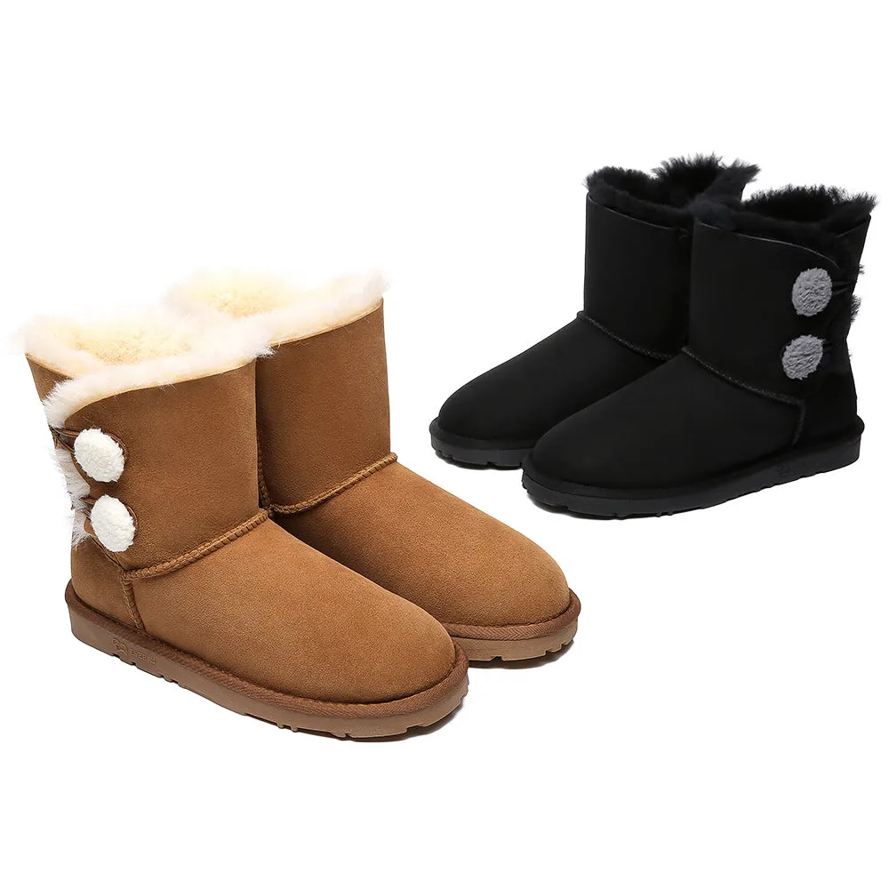 EVERAU UGG Women Mini Twin Button Boots Espina #EA3063