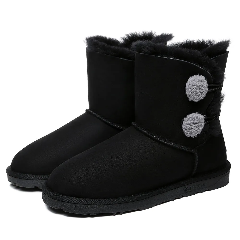 EVERAU UGG Women Mini Twin Button Boots Espina #EA3063