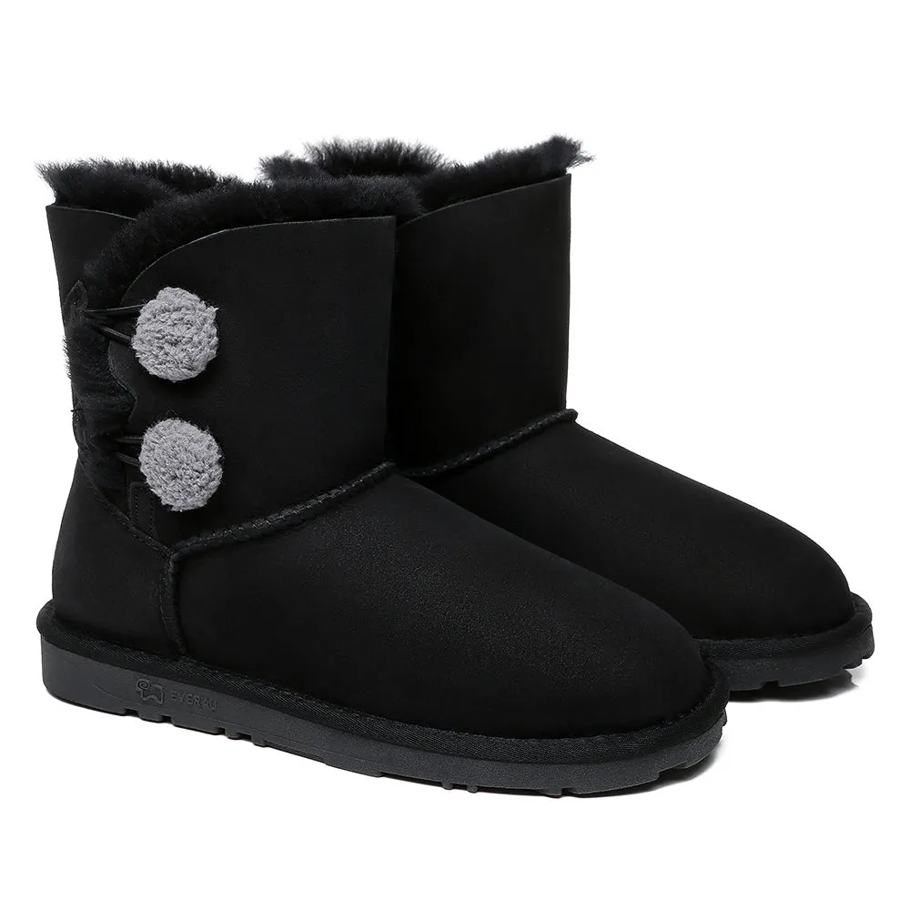 EVERAU UGG Women Mini Twin Button Boots Espina #EA3063