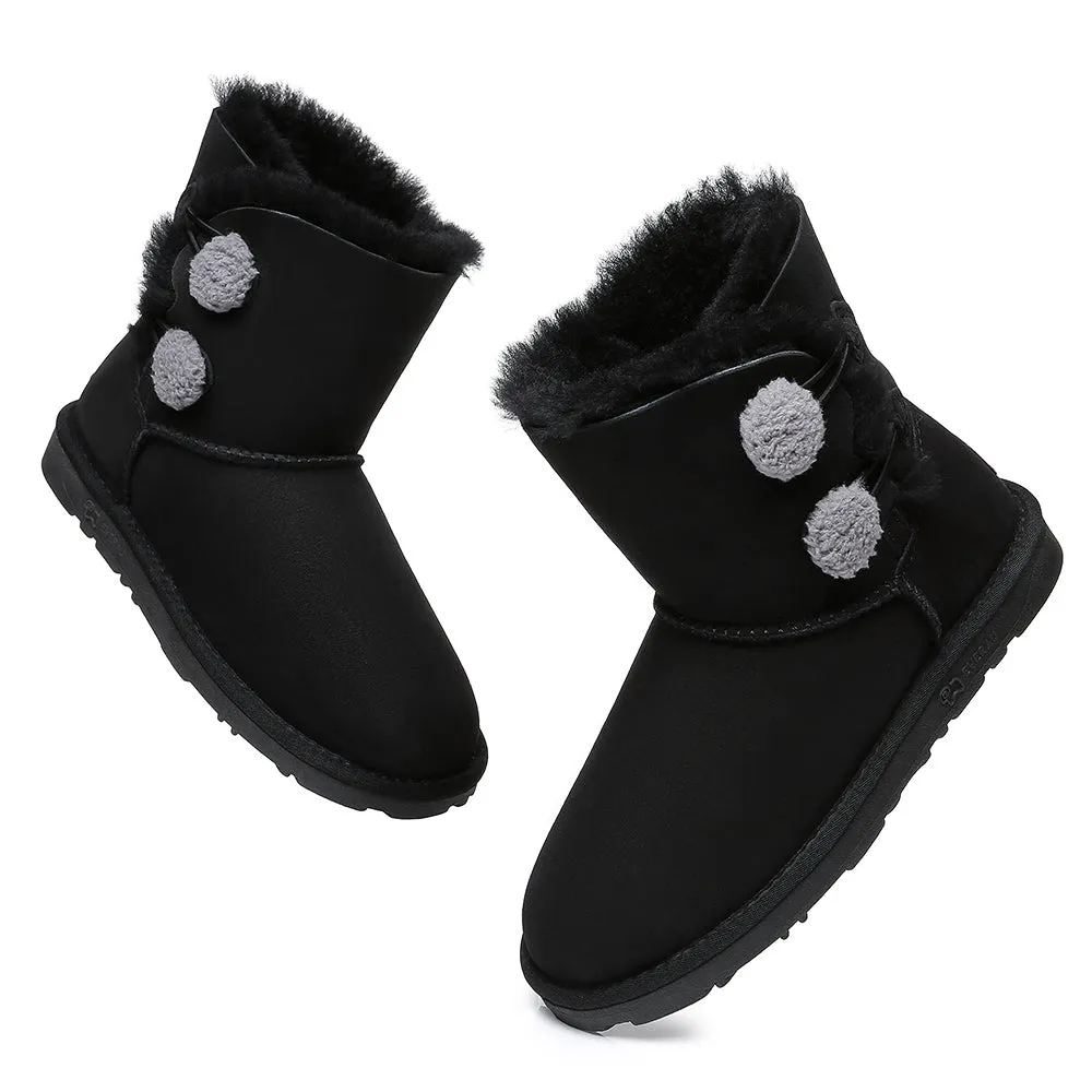 EVERAU UGG Women Mini Twin Button Boots Espina #EA3063