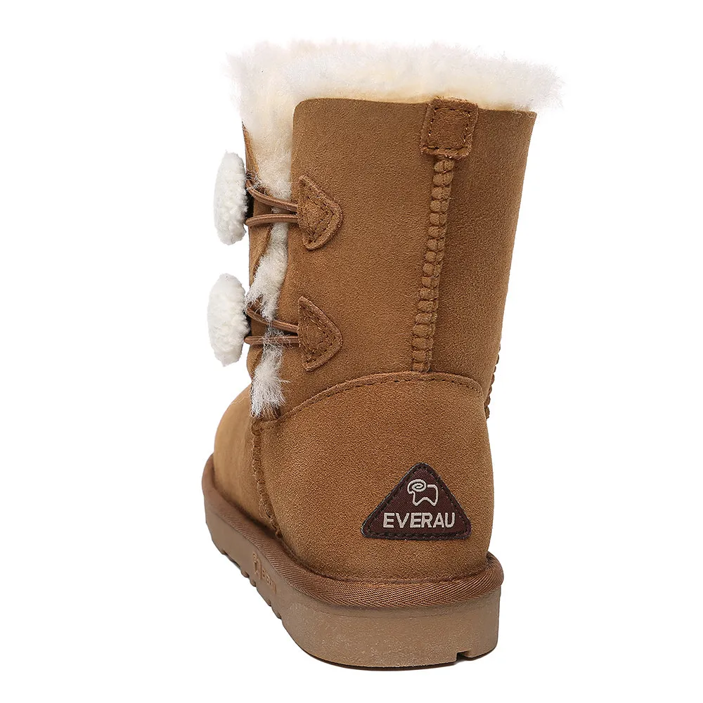 EVERAU UGG Women Mini Twin Button Boots Espina #EA3063