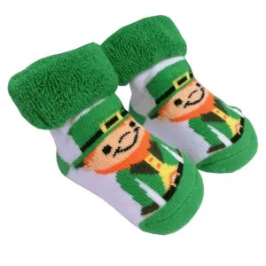 Green Irish Leprechaun Baby Socks