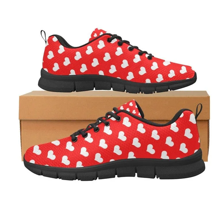 Heart Red Women's Breathable Running Shoes