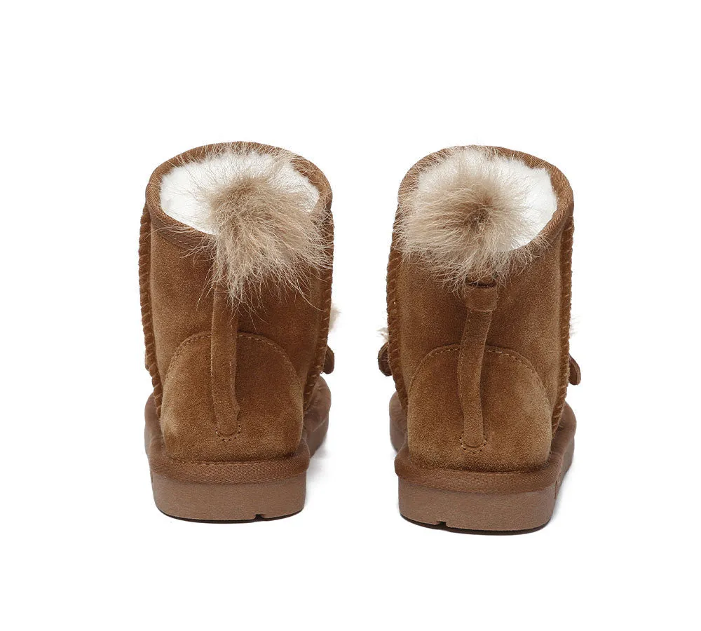 Kid Sheepskin Wool Boots Lion Kids Plus