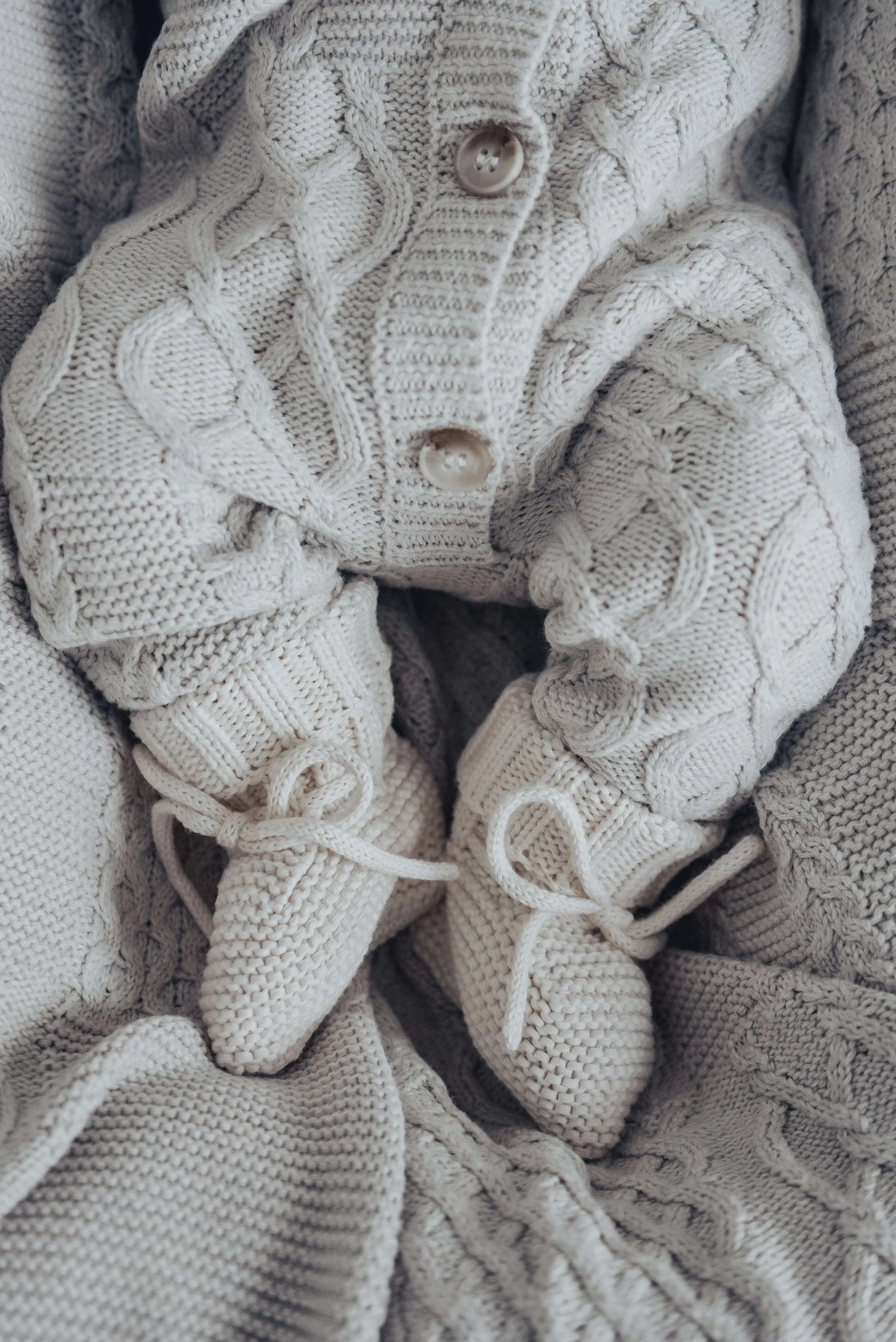 Luna   Luca Organic Booties | Cream