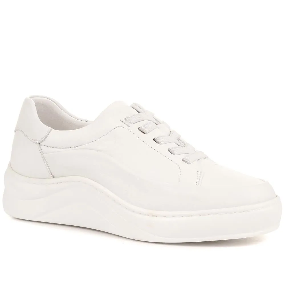 Makenna Leather Platform Trainers - MAKENNA / 322 299