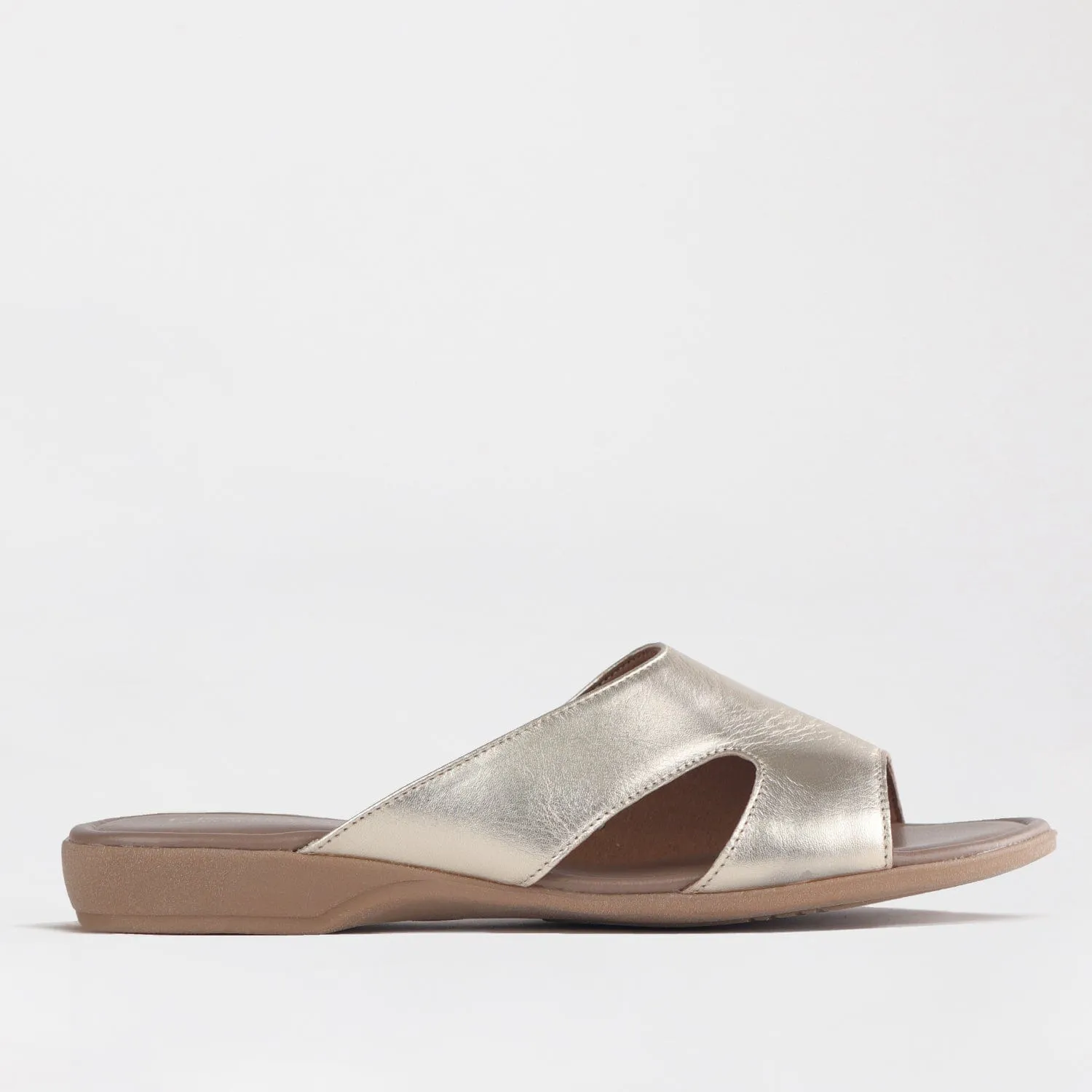 Mule Flat Sandal Gold - 12407