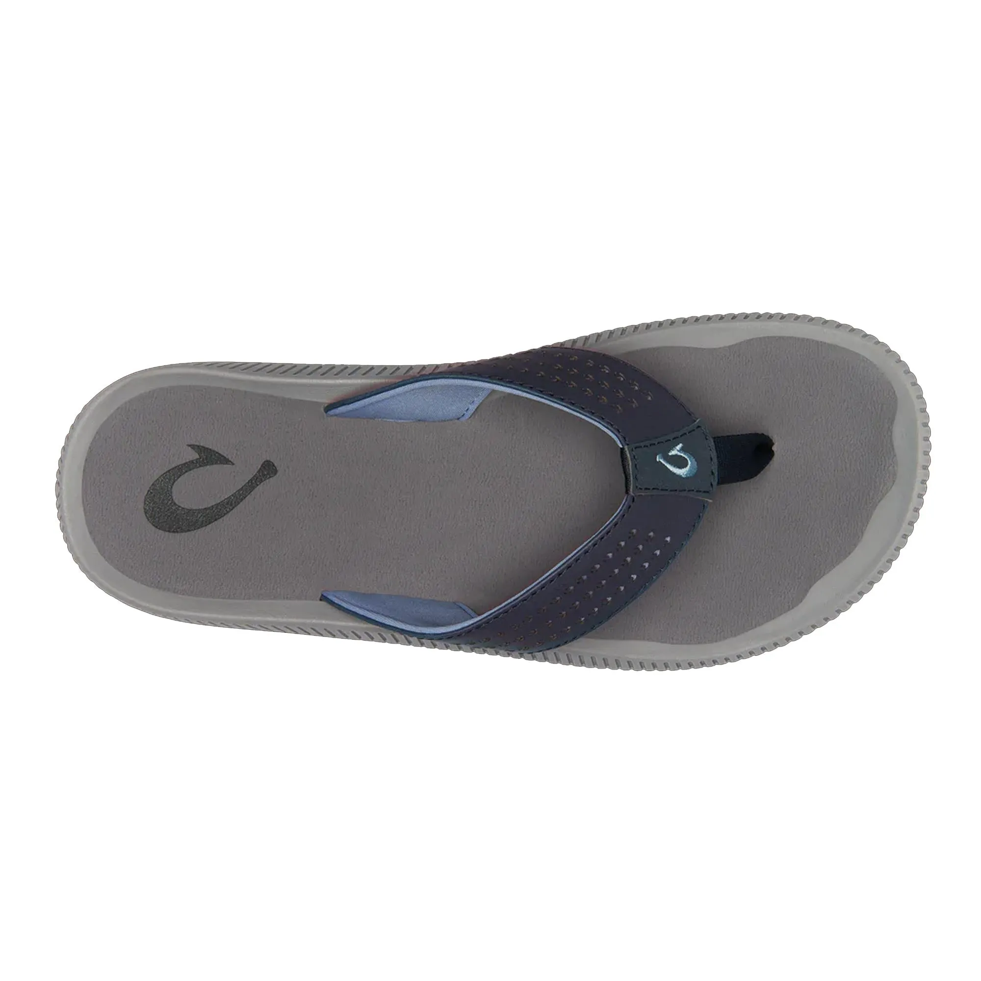 OluKai "Ulele" Men's Sandals- Blue Depth on Charcoal