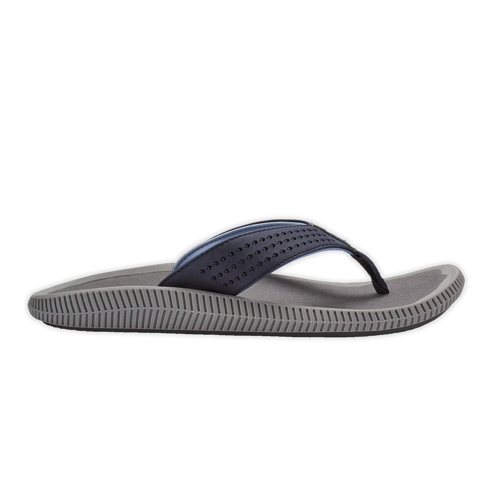 OluKai "Ulele" Men's Sandals- Blue Depth on Charcoal