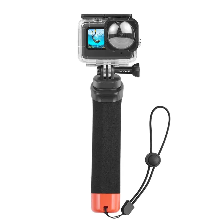 PULUZ Floating Foam Hand Grip Buoyancy Rods with Strap & Quick-release Base for GoPro, Insta360, DJI and Other Action Cameras(Orange)