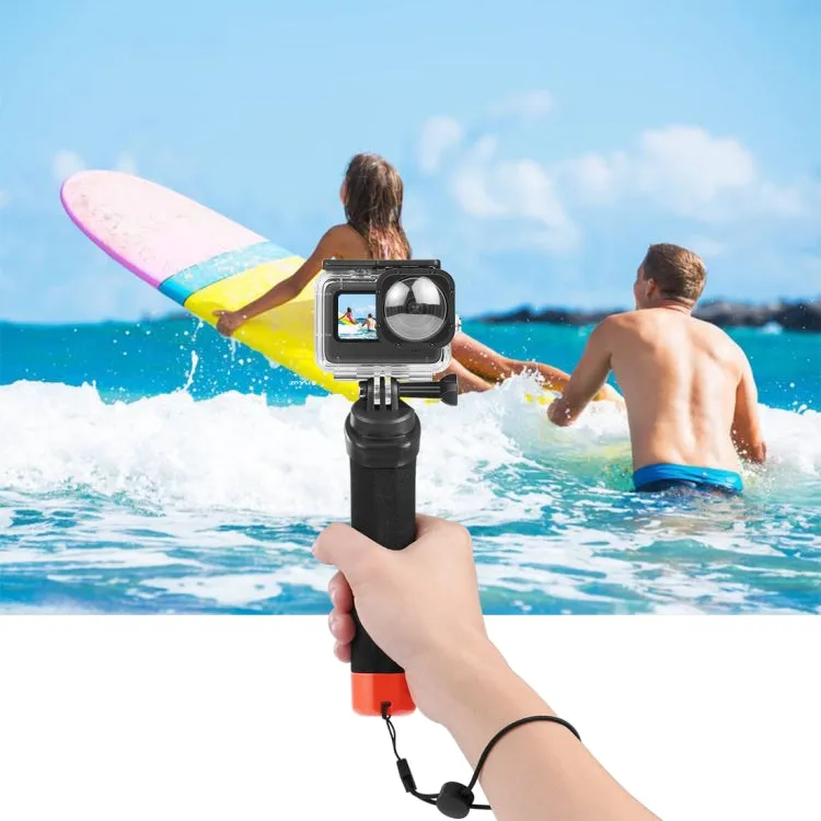 PULUZ Floating Foam Hand Grip Buoyancy Rods with Strap & Quick-release Base for GoPro, Insta360, DJI and Other Action Cameras(Orange)