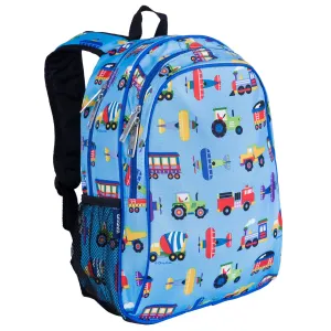 Trains Planes and Trucks Backpack - 15 Inch