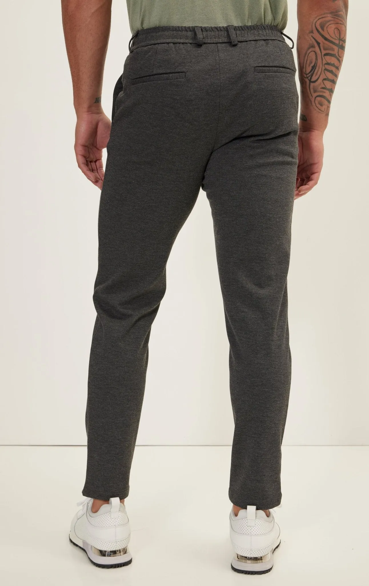 Weekend Knitted Fit Slacks - Anthracite