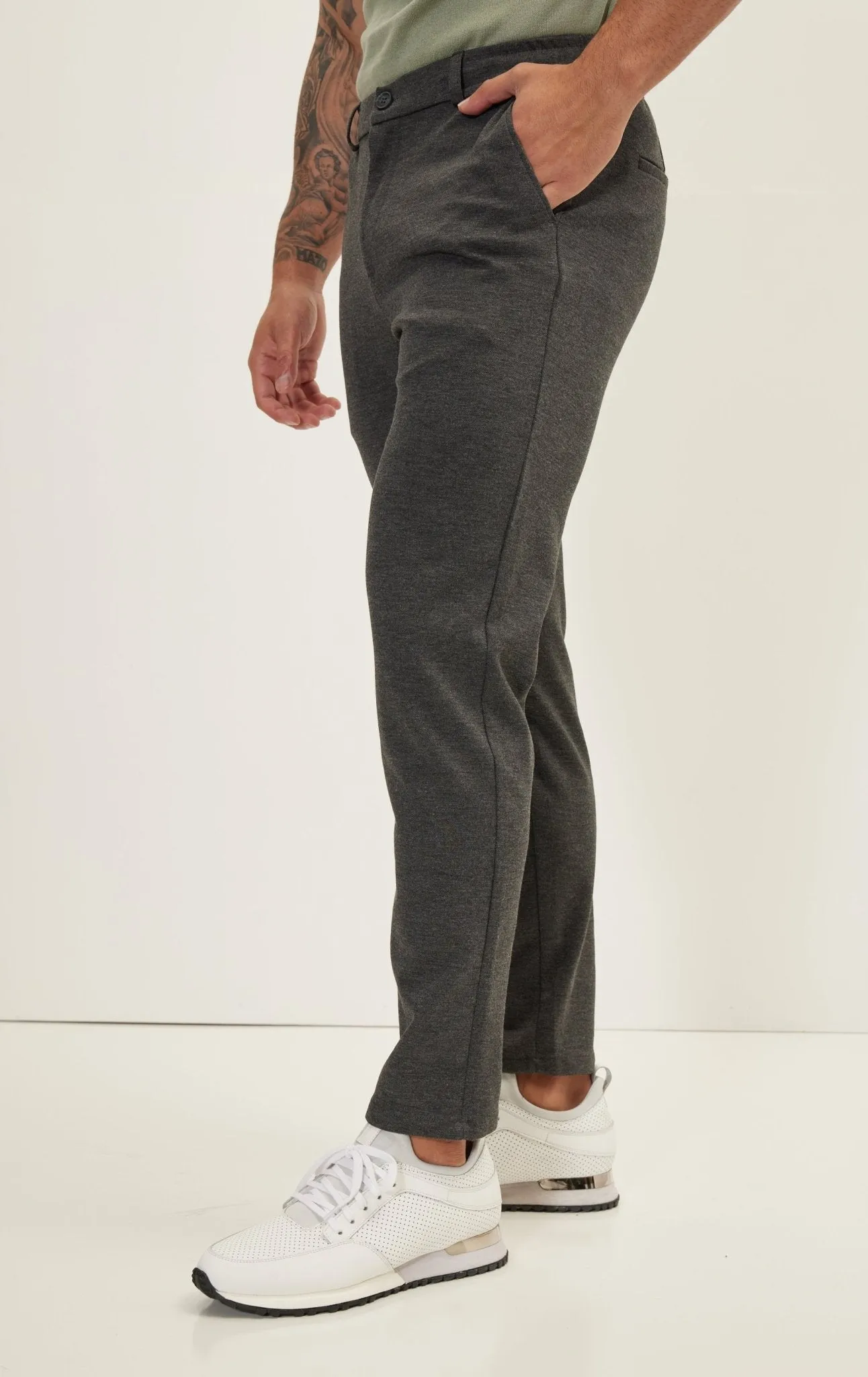 Weekend Knitted Fit Slacks - Anthracite