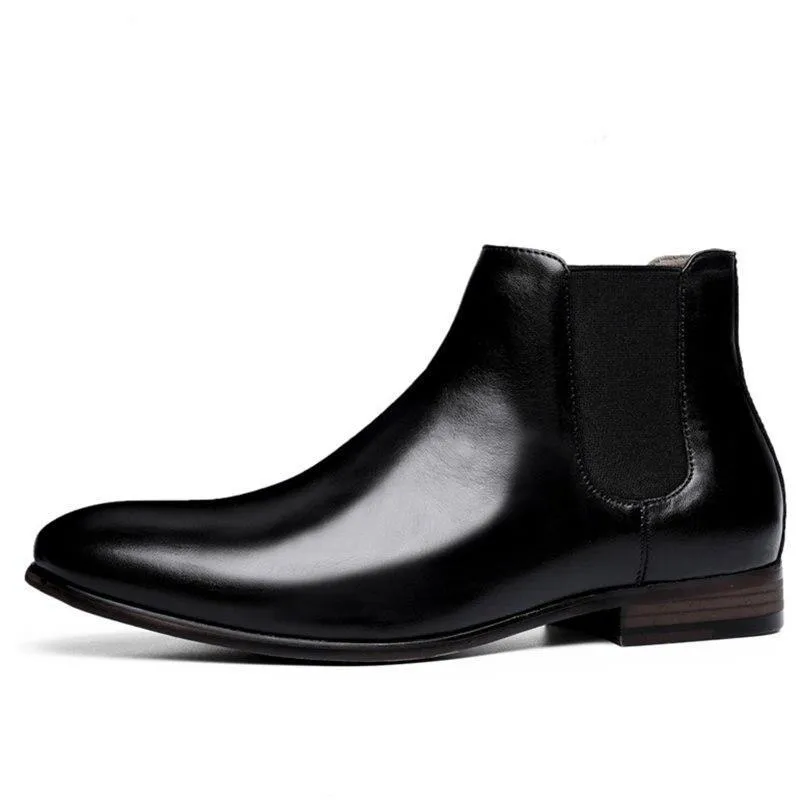 West Louis™ British Style Chelsea Leather Boots