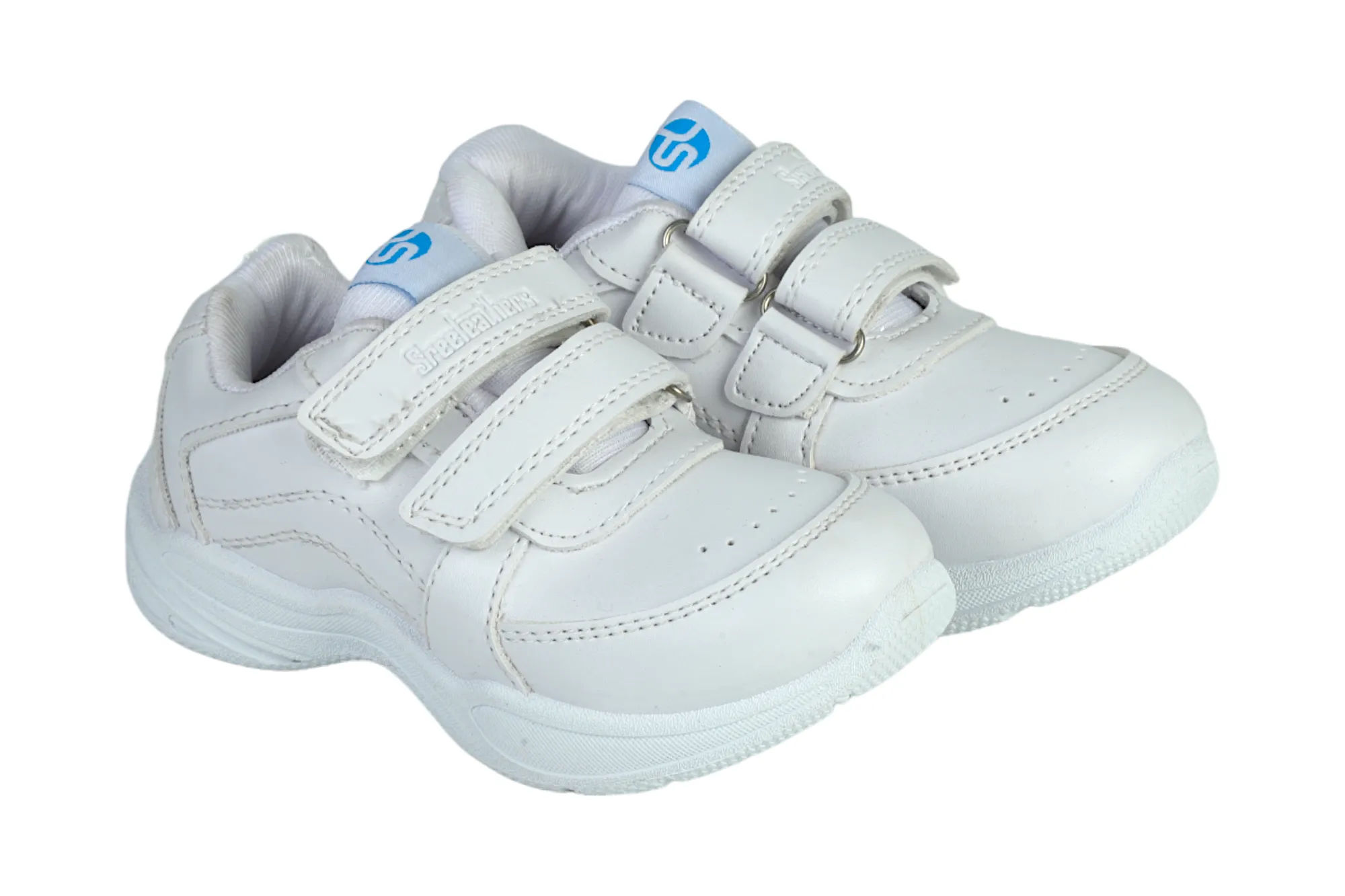 White Velcro School Shoes for Kids 57004 (2 to 9 Yrs)