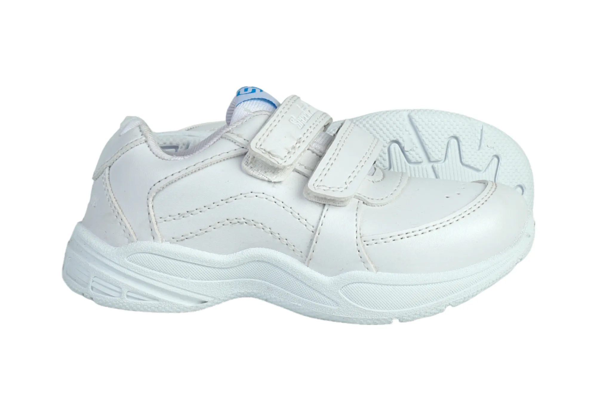 White Velcro School Shoes for Kids 57004 (2 to 9 Yrs)