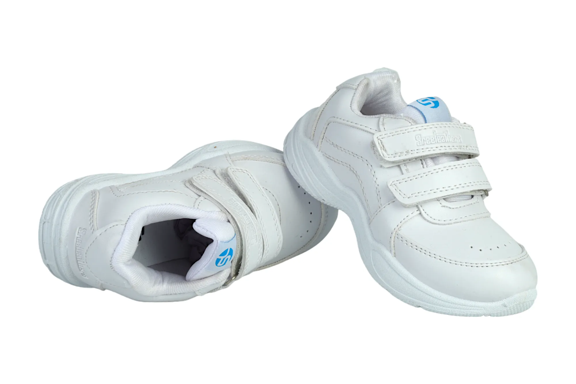 White Velcro School Shoes for Kids 57004 (2 to 9 Yrs)