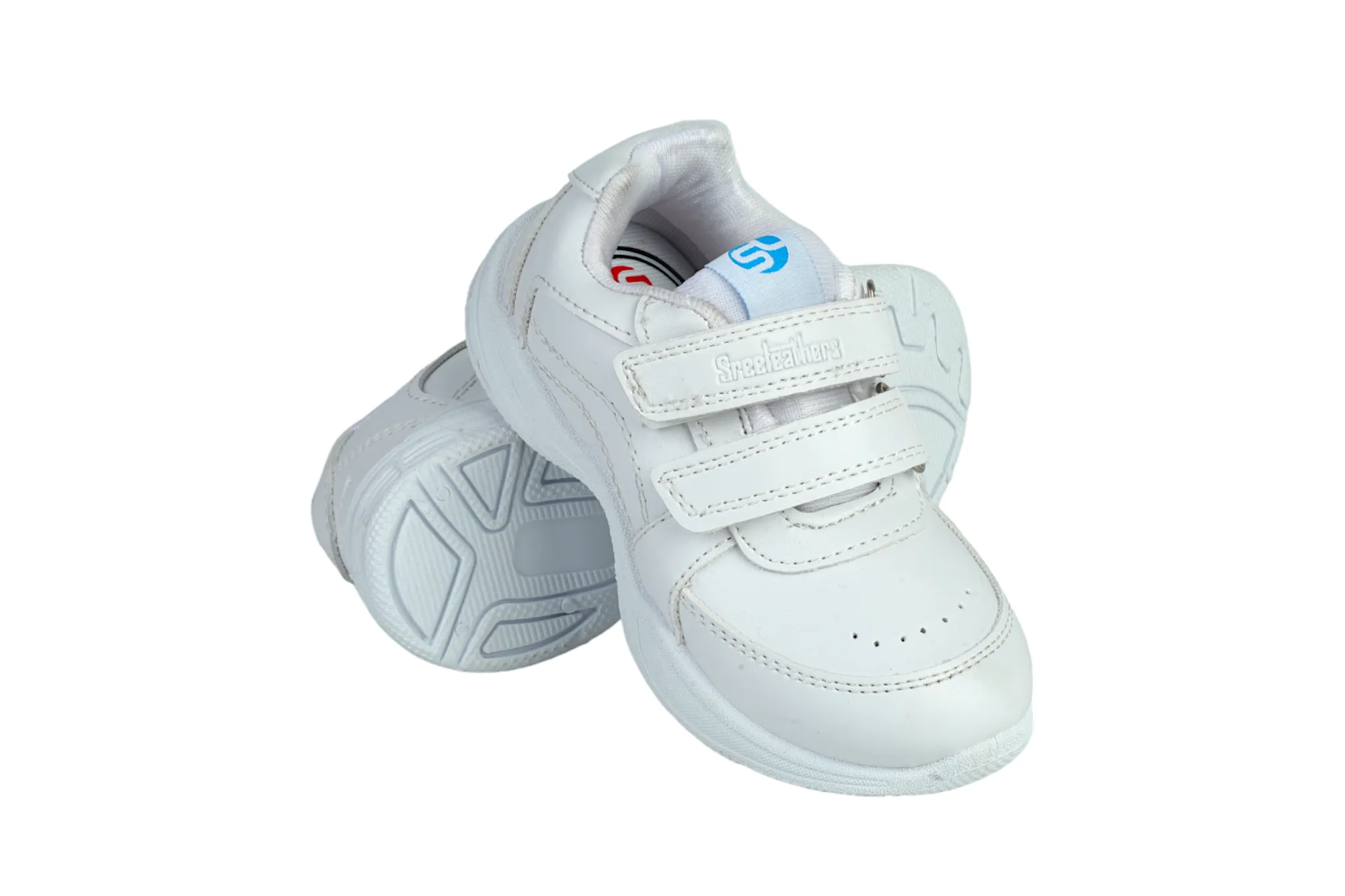 White Velcro School Shoes for Kids 57004 (2 to 9 Yrs)