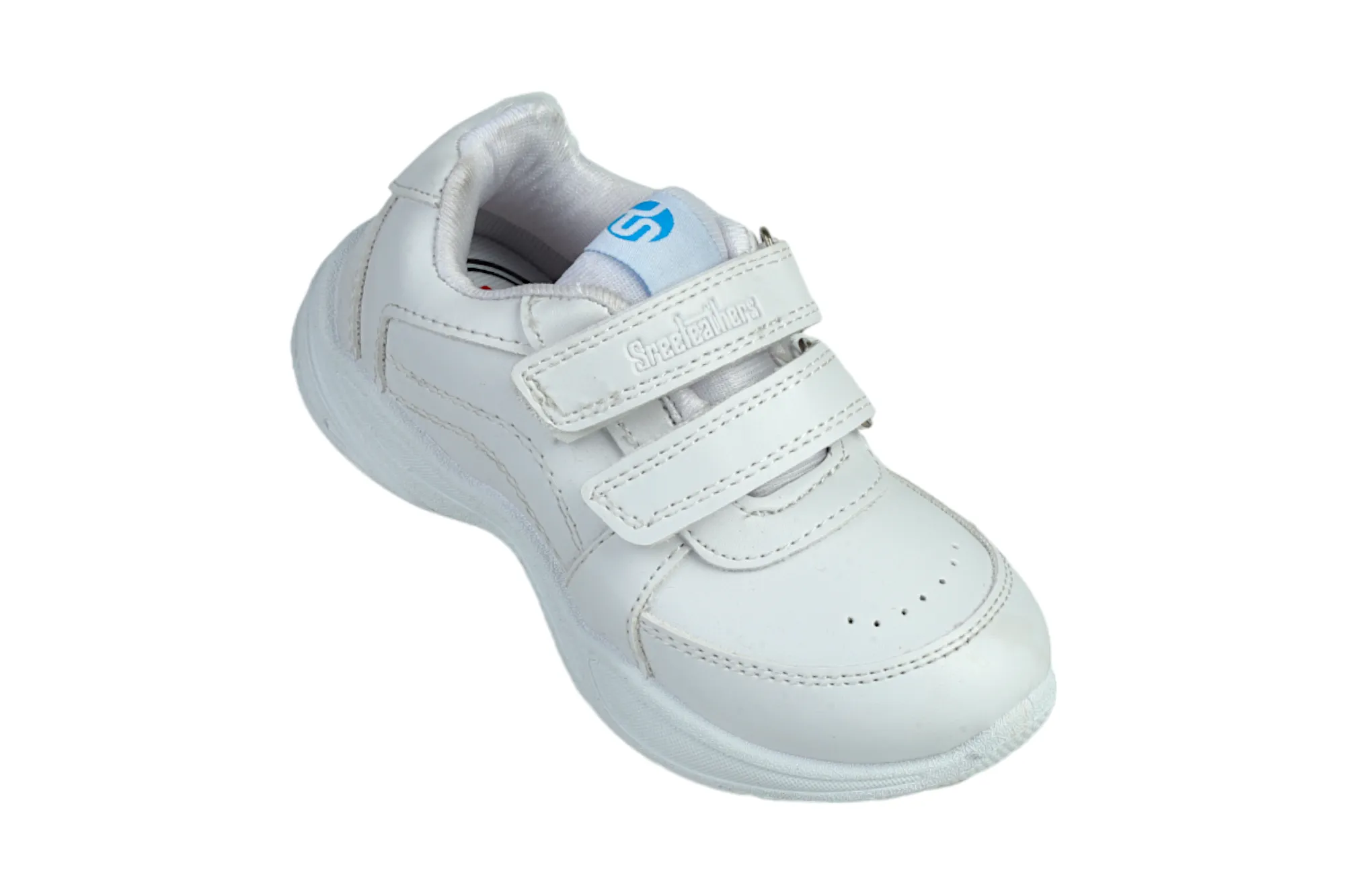 White Velcro School Shoes for Kids 57004 (2 to 9 Yrs)