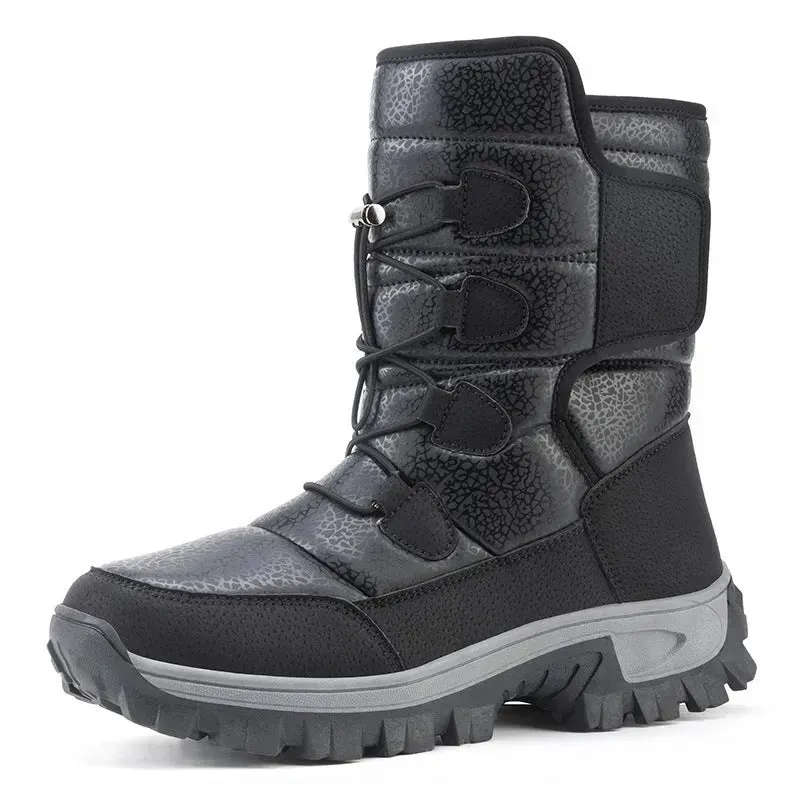 Winter Men And Women Fleece-lined Warm Snow Boots