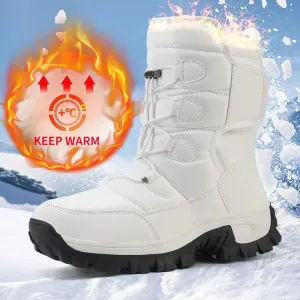 Winter Men And Women Fleece-lined Warm Snow Boots