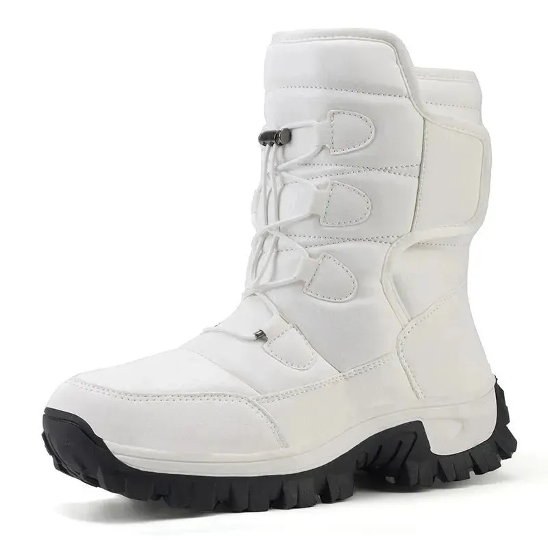 Winter Men And Women Fleece-lined Warm Snow Boots