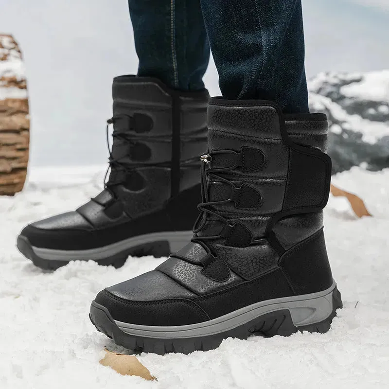 Winter Men And Women Fleece-lined Warm Snow Boots